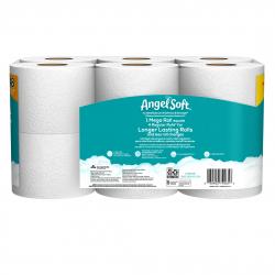 Angel Soft Toilet Paper, 12 Mega Rolls (= 48 Regular Rolls)