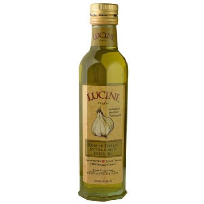 Lucini Italia Extra Virgin Olive Oil, Robust Garlic, 8.5 Oz