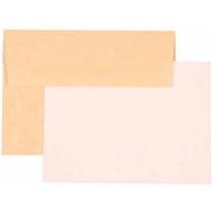 JAM Paper Recycled Parchment Personal Stationery Sets with Matching A6 Envelopes, Brown, 25-Pack