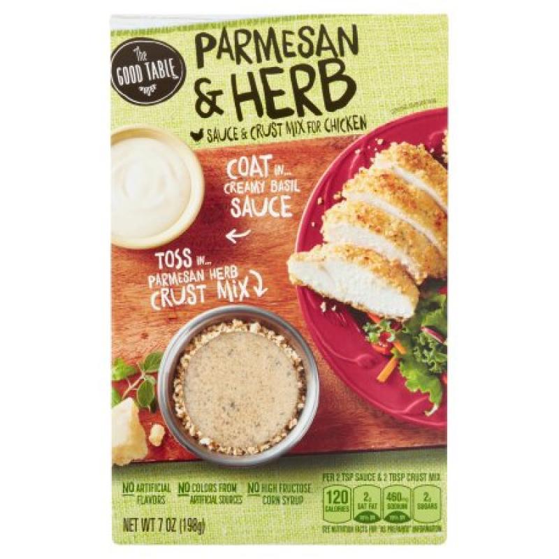 The Good Table Parmesan & Herb Sauce & Crust Mix for Chicken 7 oz. Box