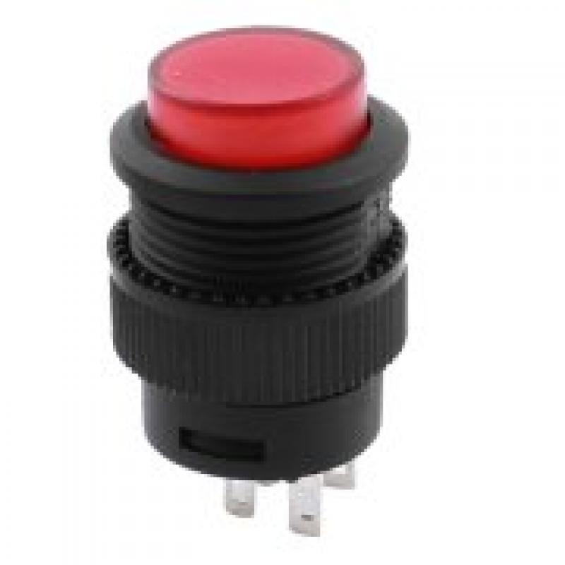 15mm Mounting Dia SPST Momentary Push Button Switch AC250V 3A
