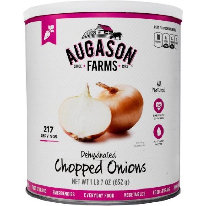 Augason Farms Emergency Food Dehydrated Chopped Onions, 23 oz