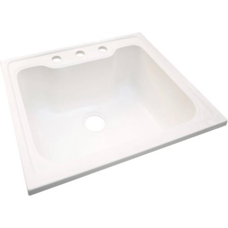 Design House 557686 Laundry Sink, 25" x 22", Solid White