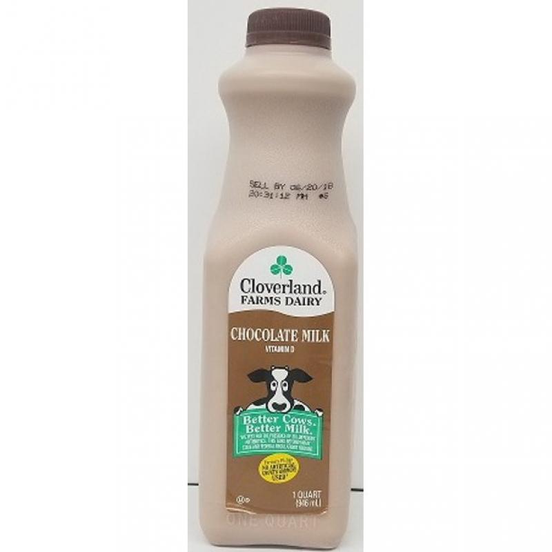Cloverland Farms Dairy Whole Chocolate Milk, 1 Quart