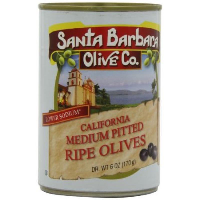 Santa Barbara Olive Co. Black Medium Pitted Olives -- 6 oz
