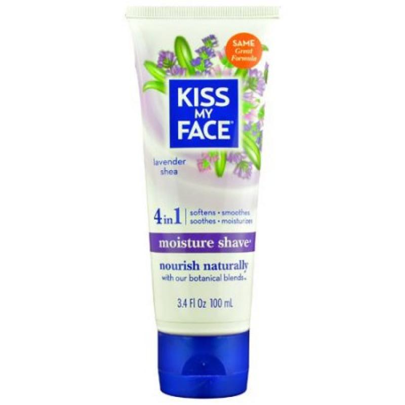 Kiss My Face Moisture Shave, Lavender Shea, 3.4 Oz