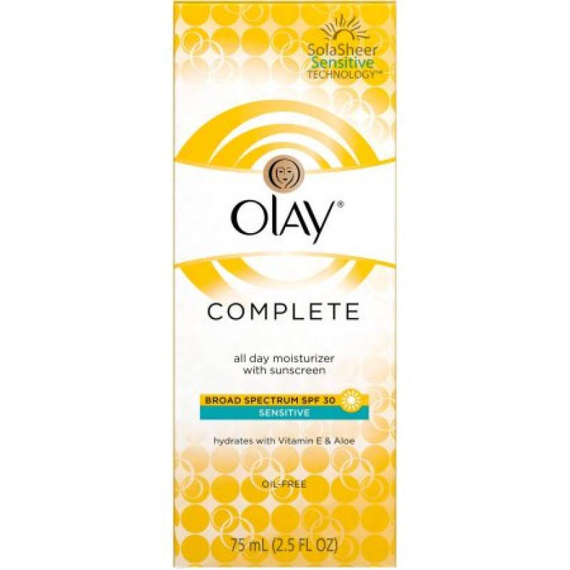 Olay Complete All Day Facial Moisturizer with Broad Spectrum SPF 30 - Sensitive, 2.5 fl oz