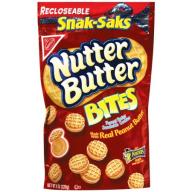 Nabisco Nutter Butter Bites Peanut Butter Sandwich Cookies Snak Saks, 8.0 OZ