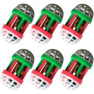 6-Pack Plastic Roller with Bell, 6 Pieces