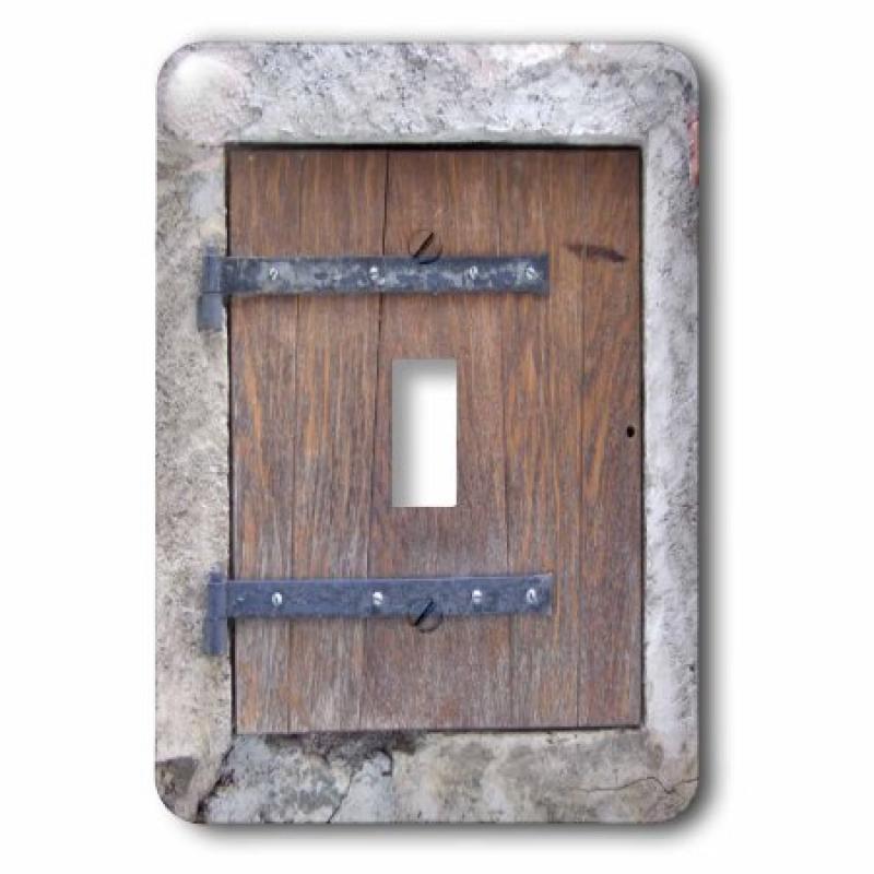 3dRose Wooden medieval style trap door photo print - offbeat humor - unusual bizarre humorous fun funny, Double Toggle Switch