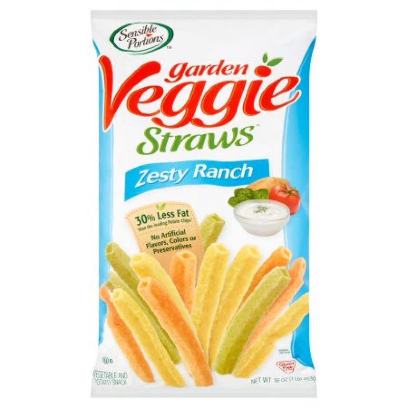 Sensible Portions Zesty Ranch Garden Veggie Straws, 16 oz