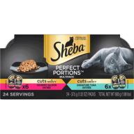 Sheba Perfect Portions Cuts in Gravy Multipack Salmon & Tuna Wet Cat Food 2.6 oz. (Pack of 12)