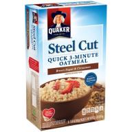 Quaker® Steel Cut Brown Sugar & Cinnamon Quick 3 Minute Oatmeal 8-1.69 oz. Packets