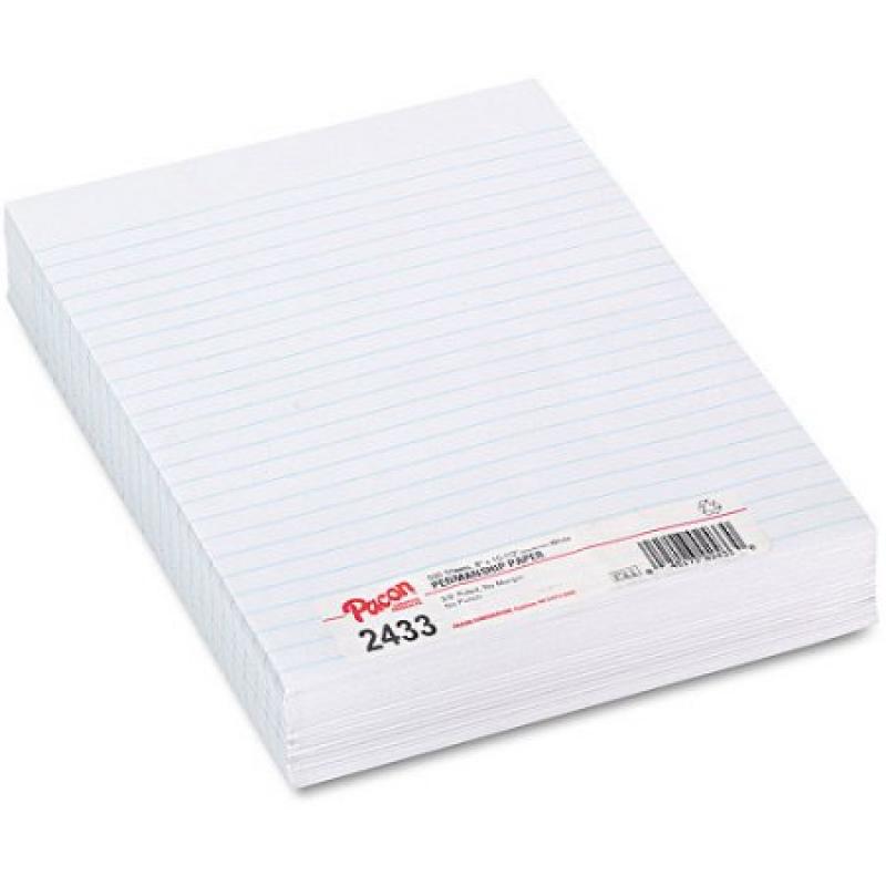 Pacon Composition Paper, 3/8" Ruling, White