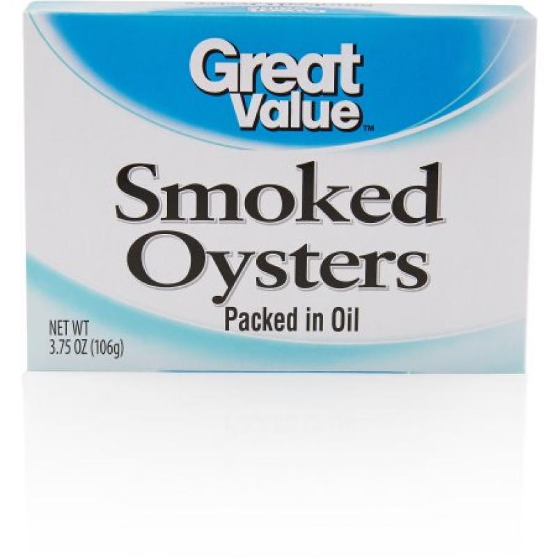 Great Value Orange Smoked Oysters, 3.75 oz