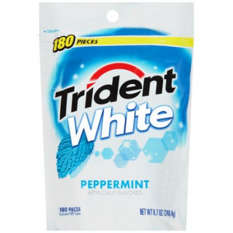 Trident White Peppermint Sugar Free Gum, 180 count