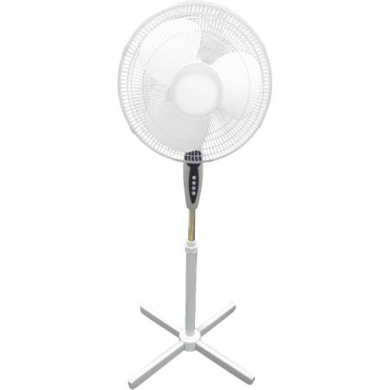 Optimus 18" Oscillating Stand Fan, White