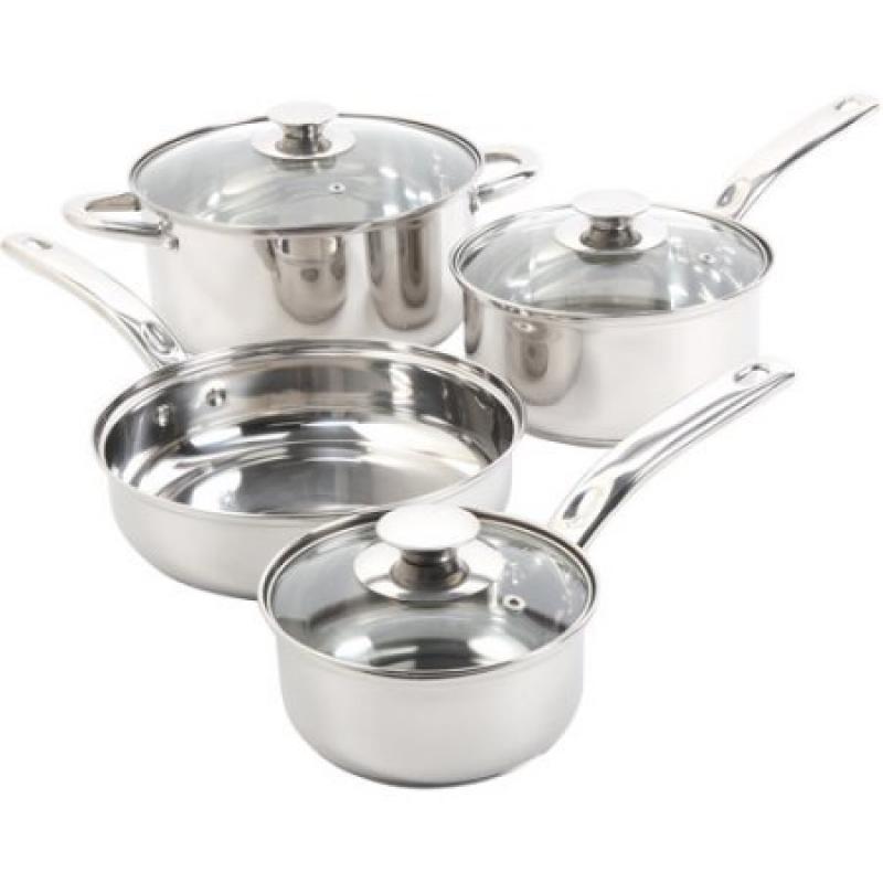 Sunbeam Ansonville 7-Piece Cookware Set, Stainless Steel