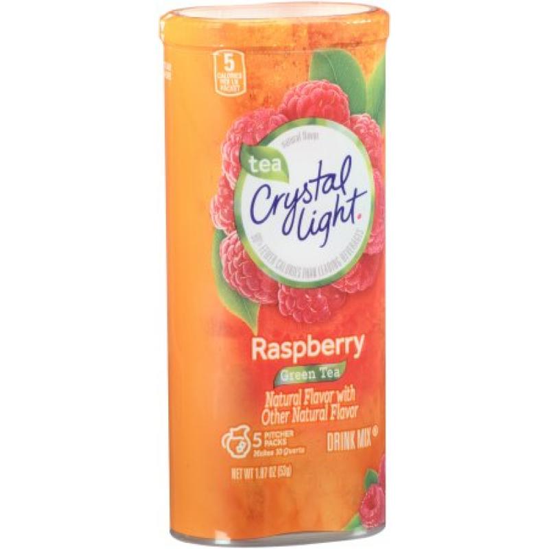 Crystal Light Raspberry Green Tea Drink Mix Pitcher Packs, 5 count, 1.87 OZ (53g)