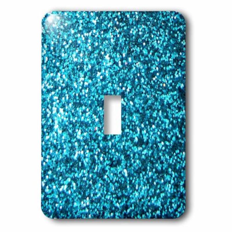 3dRose Blue Faux Glitter - photo of glittery texture - looks like sparkly bling sparkles but is matte, 2 Plug Outlet Cover