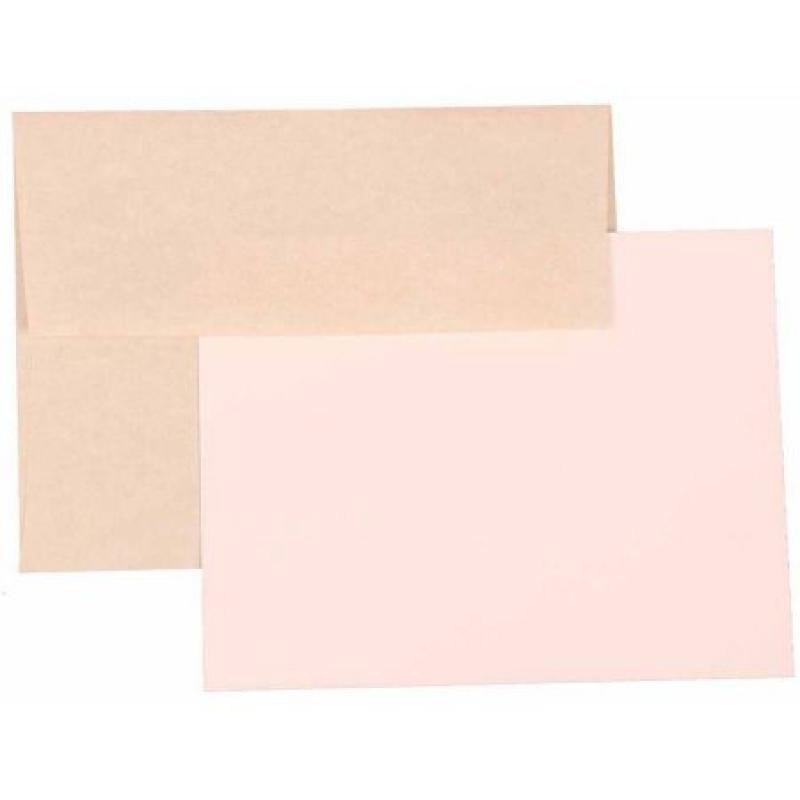 JAM Paper Recycled Parchment Personal Stationery Sets with Matching A2 Envelopes, Orchid Purple, 25-Pack