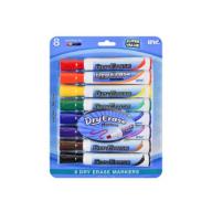 Dry Erase Markers, Chisel Tip, 8 Pack Assorted Colors