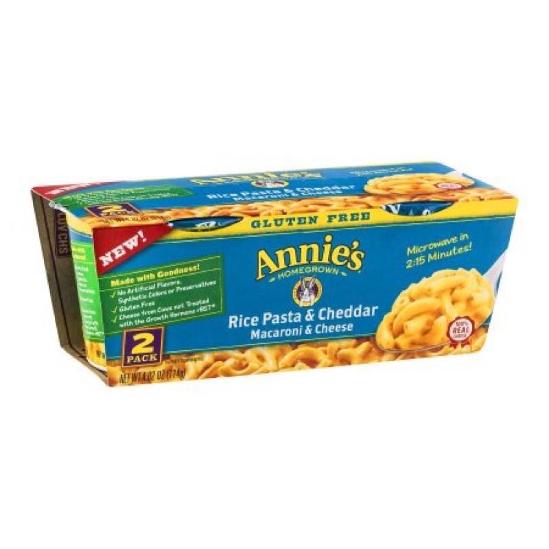 Annie&#039;s Macaroni & Cheese, Rice Pasta & Cheddar, 4.02 OZ (Pack of 6)