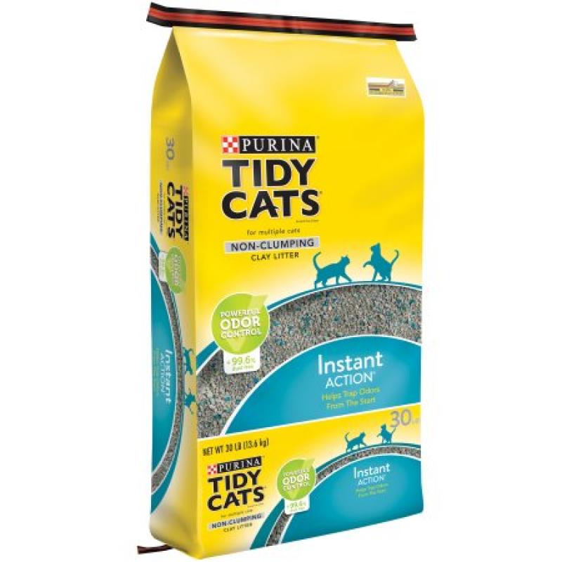 Purina Tidy Cats Non-Clumping Cat Litter Instant Action for Multiple Cats 30 lb. Bag