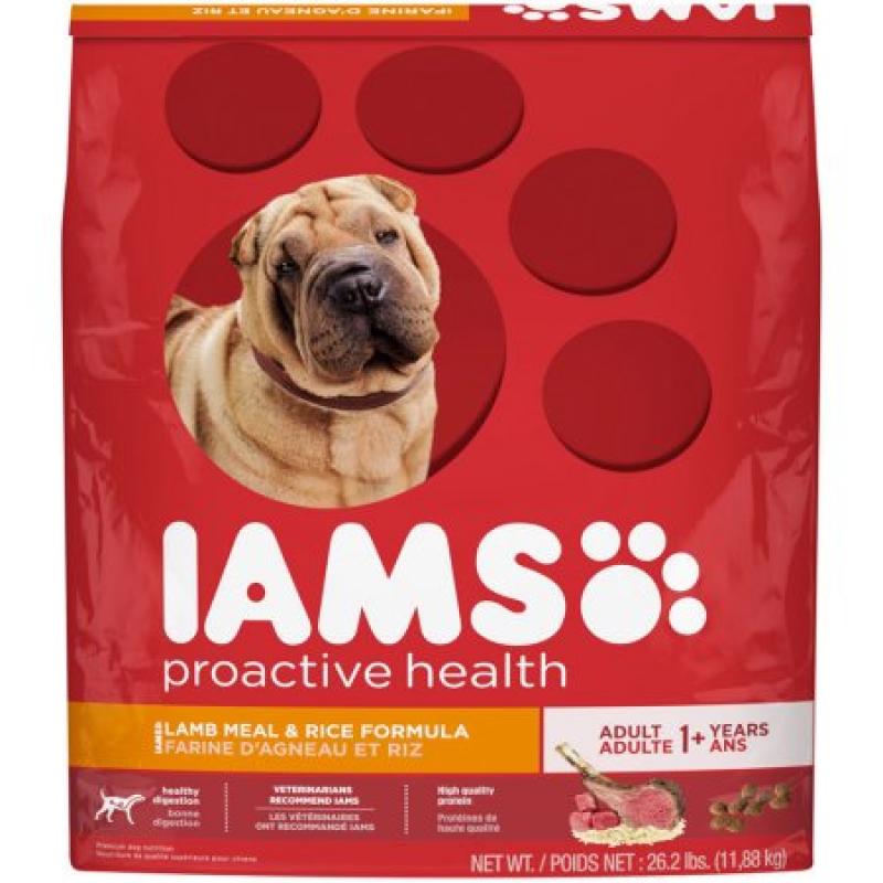 IAMS PROACTIVE HEALTH Adult Lamb Meal and Rice Dry Dog Food 26.2 Pounds