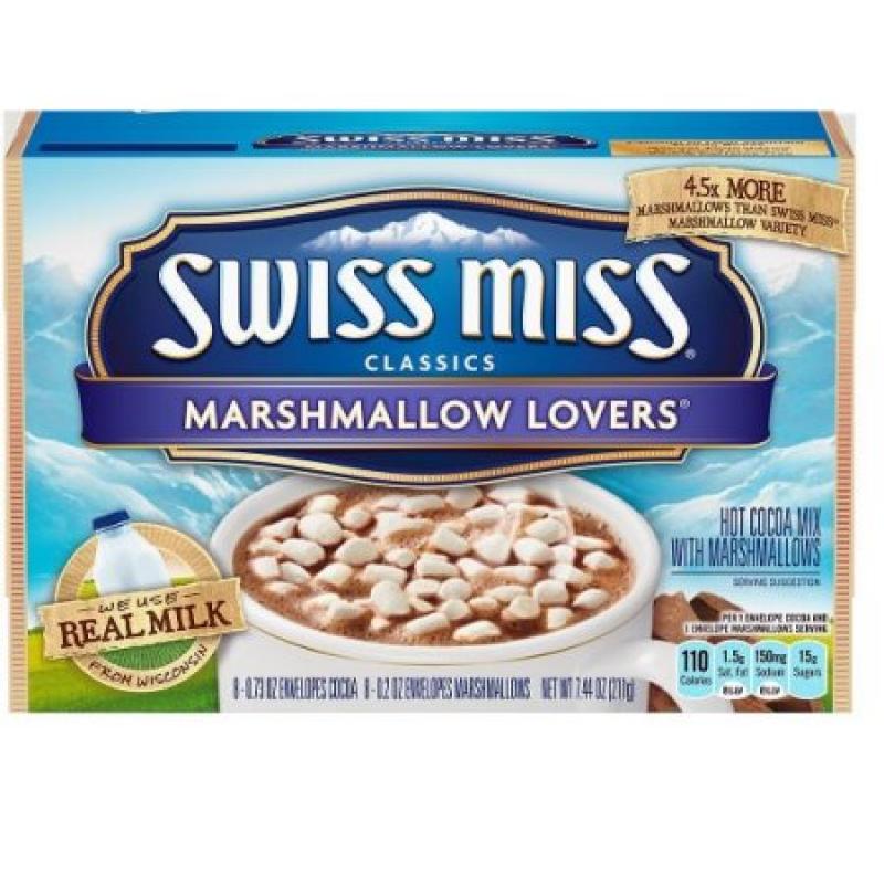 Swiss Miss, Marshmallow Lovers, Hot Cocoa, 8 Count, 7.44oz Box
