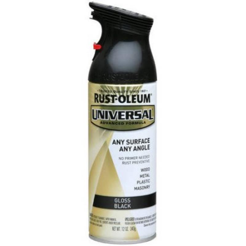 Rust-Oleum Universal Spray Paint, Gloss Black