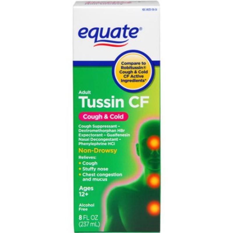 Equate Tussin CF PE Liquid, 8 oz