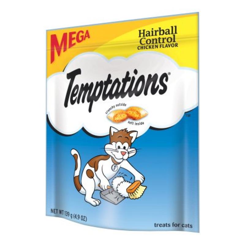 TEMPTATIONS Functional Treats for Cats Hairball Control Chicken Flavor 4.9 Ounces