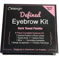 Cherimoya Max Makeup Defined Eyebrow Kit Dark Toned Palette, 8 pc