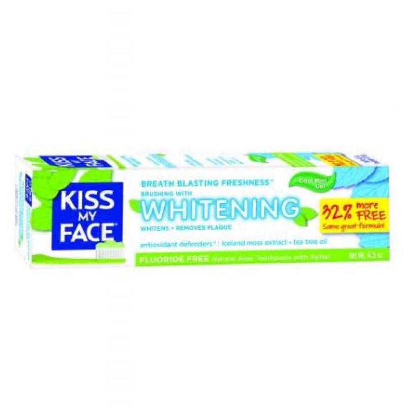 Kiss My Face Whitening Toothpaste Cool Mint Gel, 4.5 OZ