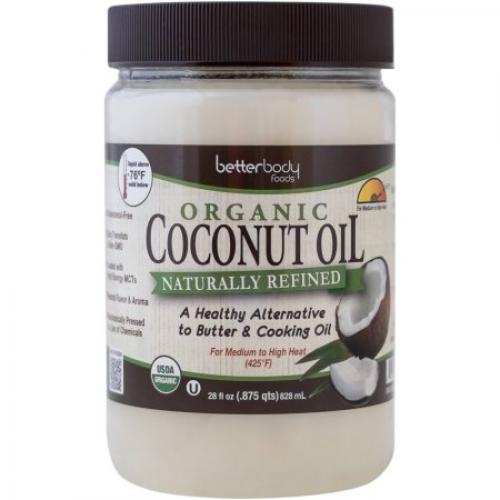 BetterBody Foods Naturally Refined Organic Coconut Oil, 28 fl oz