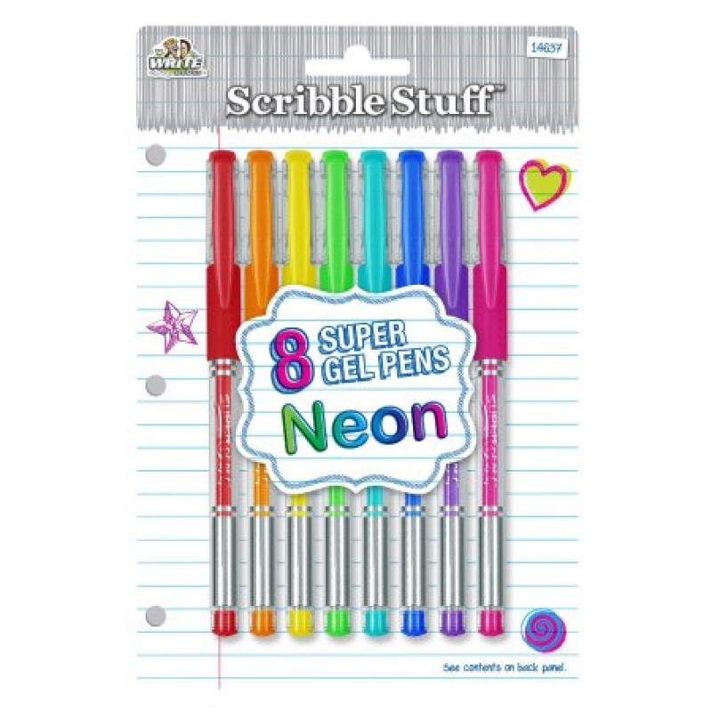 Write Dudes Neon Fashion Gel Ink Pens, 8pk