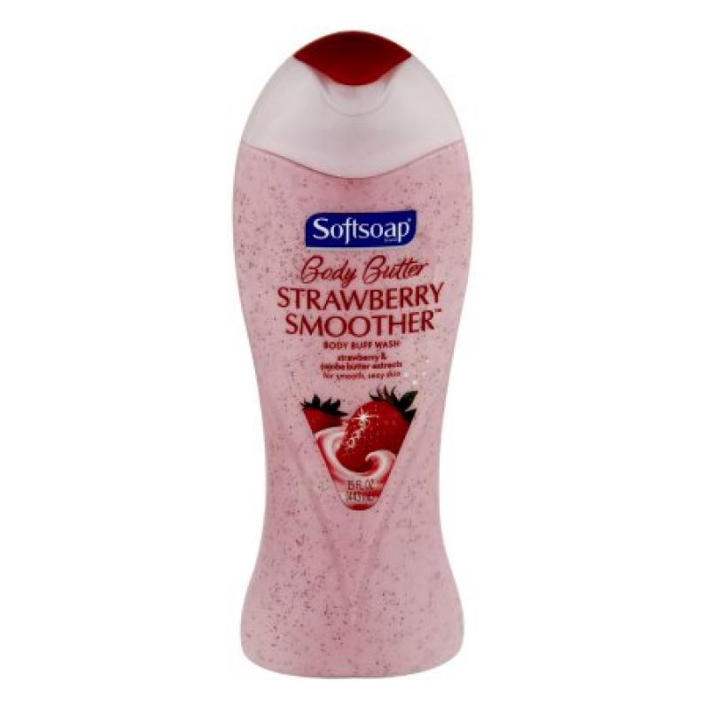 Softsoap Strawberry Smoother Body Butter Body Wash, 15.0 FL OZ