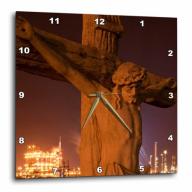 3dRose Louisiana, Baton Rouge, Statue of Jesus Christ - US19 PSO0003 - Paul Souders, Wall Clock, 13 by 13-inch