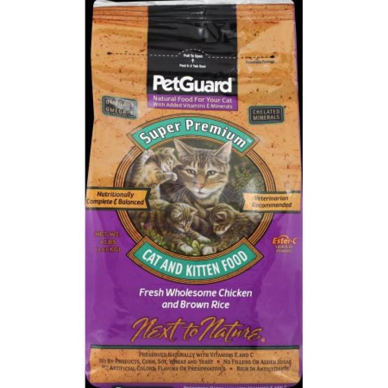 Pet Guard Cat and Kitten Food, Super Premium, Fresh Wholesome Chicken and Brown Rice, 4 lb