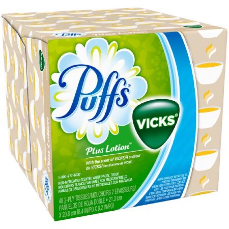 Puffs Plus Lotion with Vicks Facial Tissues 48 ct Box
