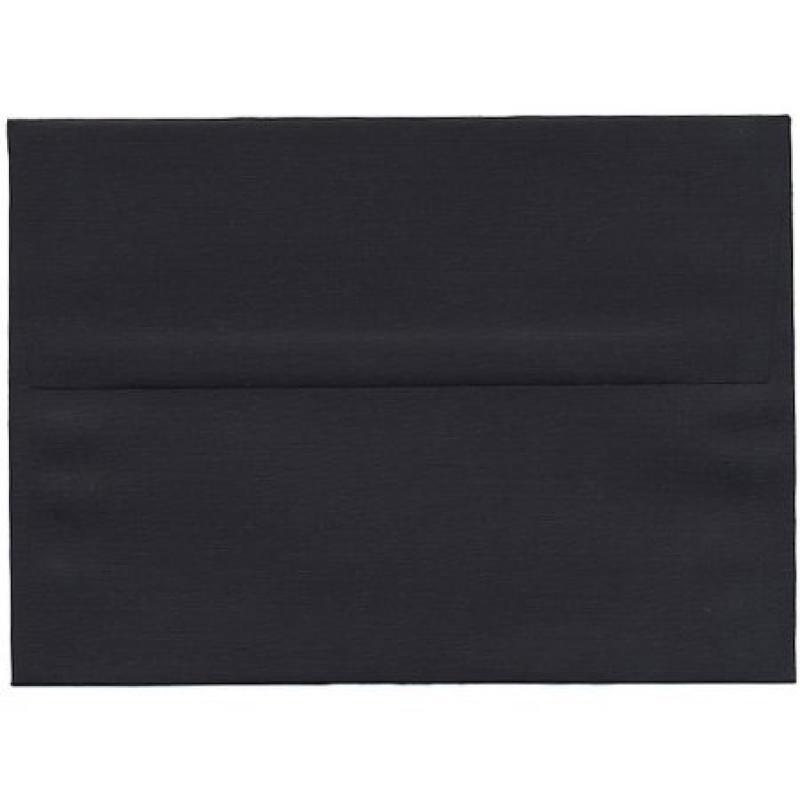A7 (5 1/4" x 7-1/4") Recycled Paper Invitation Envelope, Black Linen, 25pk