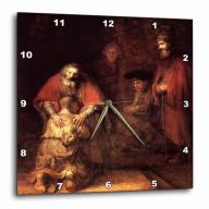 3dRose Print of Rembrandt Painting The Prodigal Son, Wall Clock, 15 by 15-inch