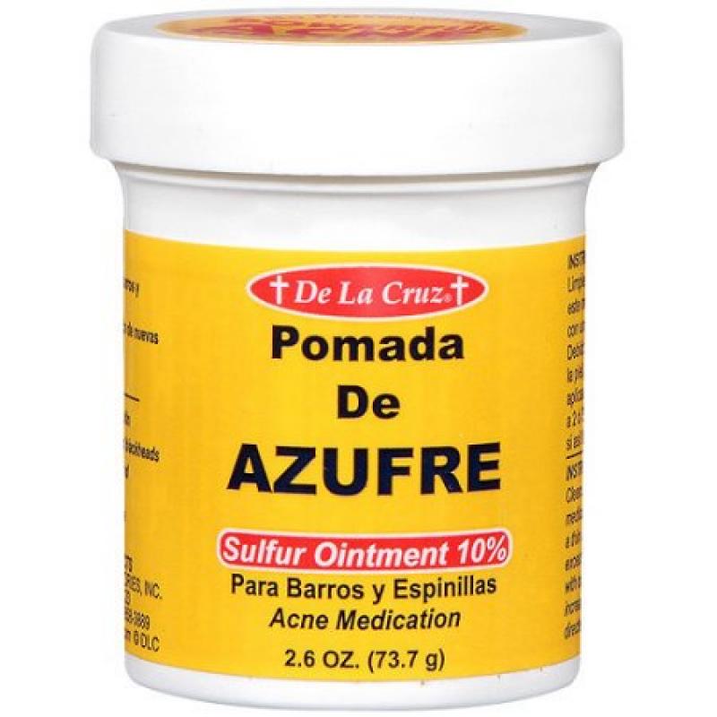 De La Cruz Sulfur Ointment, 10% Acne Medication, 2.6 oz