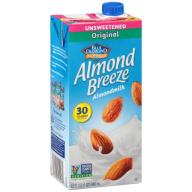 Blue Diamond® Almond Breeze® Original Unsweetened Almondmilk 32 fl. oz. Aseptic Carton