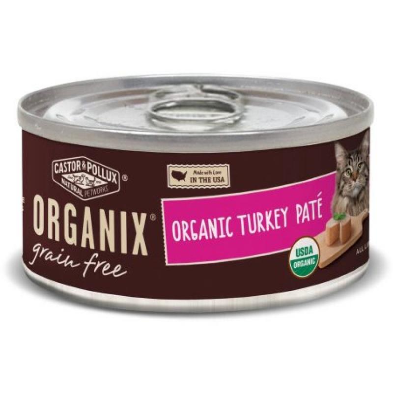 Castor and Pollux Organic Turkey Pate Cat Food, 5.5 oz, 24-Pack