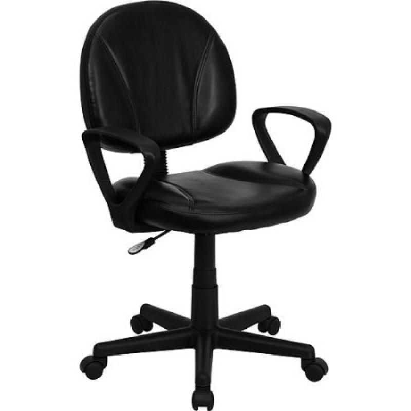 Flash Furniture Ergonomic Task Office Chair in Black with Arms