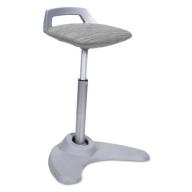 Alera Sit to Stand Perch Stool, Gray with Silver Base