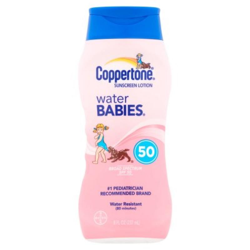 Coppertone Water Babies Sunscreen Lotion SPF 50, 8 fl oz