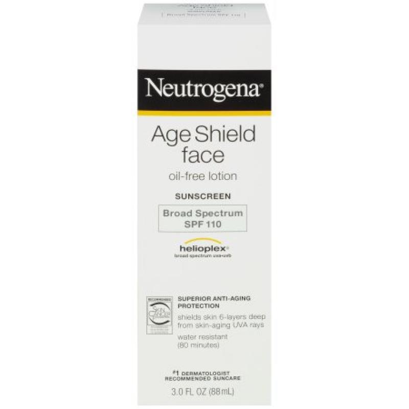 Neutrogena Age Shield Face Oil-Free Lotion Sunscreen Broad Spectrum SPF 110, 3 Fl. Oz